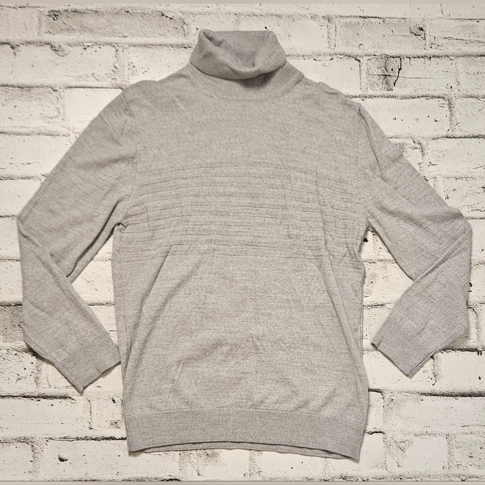 Hörst Italian Wool Blend Turtleneck Sweater Mens XL Gray Made in Italy - Picture 4 of 12